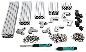 MakerBeam XL Regular Starter Kit Clear Anodized Including Beams (15x15mm), Brackets, Nuts and Bolts