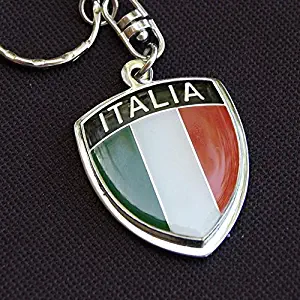 Amazing Italy Italia Show Quality Metal Decorative Keychain 1.7" Tall