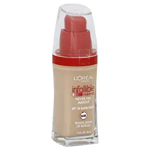 L'Oreal Infallible Advanced Never Fail Makeup, Creamy Natural [607] 1 oz (Pack of 2)