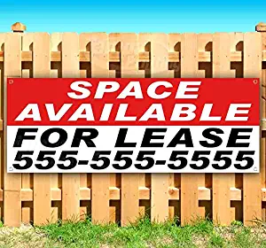 Space Available for Lease# 13 oz Heavy Duty Vinyl Banner Sign with Metal Grommets, New, Store, Advertising, Flag, (Many Sizes Available)
