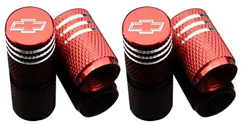 Car Tire Air Valve Caps- Auto Wheel Tyre Dust Stems Cover with Logo Emblem Waterproof Dust-Proof Universal fit for Cars, SUV, Truck, Motorcycles 4 Pieces