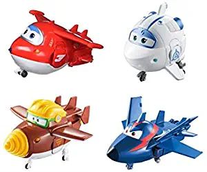 Super Wings US730204 Transforming Toy Figures, Jett Todd Astra & Agent Chase, Scale, 5"