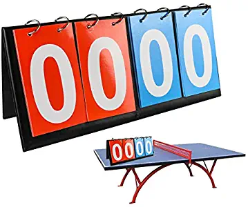 APORO Portable Table Top Scoreboard Flipper, Multi Sports Score Flip Scoreboard