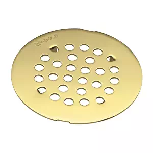 MOEN 101663P Kingsley 4-1/4-Inch Snap-In Shower Drain Cover Polished Brass