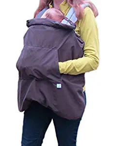 Little Goat 3-Season Baby Carrier Cover for Rain and Cold Weather (Chocolate/Lime)