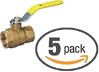 IPS Full Port Brass Ball Valve – Threaded 600 WOG (Lead Free) – 5 Pack (3/4”)