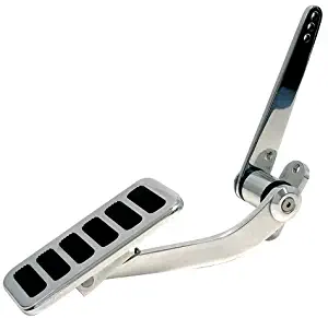 CFR Performance Polished Aluminum Street Rod Throttle Gas Pedal - Compatible/Replacement for Chevy Ford Mopar