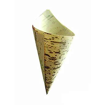 Bamboo Leaf Cone (Case of 1000), PacknWood - Appetizer Holder Supplies (5.1" x 3.5" x 1.9") 210BBCOB13