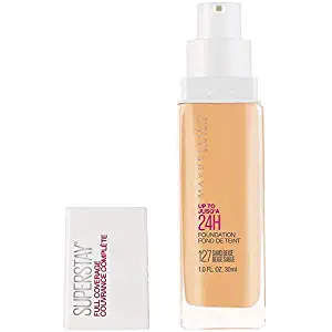 Maybelline New York Super Stay Full Coverage Liquid Foundation Makeup, Sand Beige, 1 Fl Oz