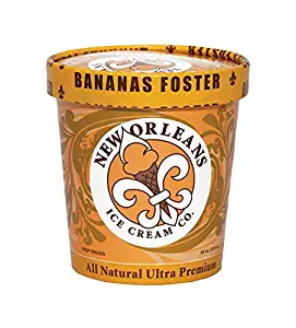 New Orleans Ice Cream Company, Bananas Foster, Pint (4 Count)