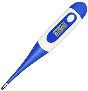 Mercury-Free Electronic Baby Thermometer, XUAMZ LED Digital Beep Alert Children Thermometer with Flexible Tip for Infants, Children, Adults (Light Blue)