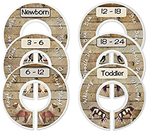 Mumsy Goose Baby Nursery Closet Dividers, Closet Organizers Baby Boy Barnyard