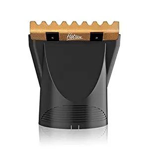 HOT BLOW Dryer Comb Attachment Heat Plates for Smooth, Shiny & Frizz-Free Hair | Improves Blow Drying Time, Universal Fit for Standard Hair Dryer Nozzle Attachment (1-Pair, Gold)