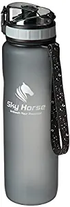 SKY HORSE 1 Liter (32 Ounce) Premium Sports Water Bottle with Leak Proof Flip Top Lid – Fast Water Flow – Eco-Friendly, BPA Free