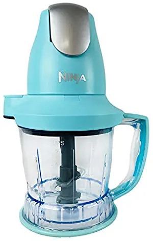 Ninja Storm Master Prep Food Processor Blender Powerful One Touch 450W Motor Pod BPA-Free Pitcher Dishwasher Safe QB751Q (Renewed) (Baby Blue)