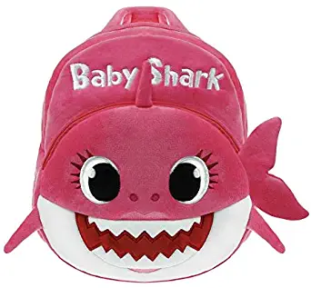 Baby Shark Backpack BLUE or PINK for Toddlers School Travel Cute Plush