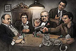 Gangsters Playing Poker Poster, Size 24x36