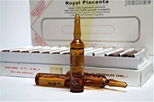 Royal Placenta Hair Lotion - Placenta Vials for Hair Growth with Royal Jelly, 12 vials. Made in Italy