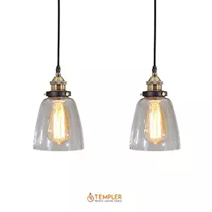 Templer Lighting TP-11-003-2 Hanging Ceiling Pendant Lights 2-Pack Vintage