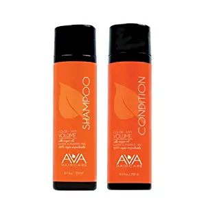 Ava Haircare - Volume Shampoo And Conditioner - Vegan, Sulphate Free, Paraben Free, Cruelty Free (Set of 2, 8.4oz Each)