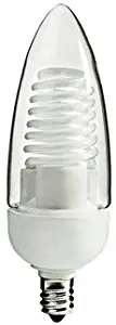 TCP 8TFC05CL 5-watt Cold Cathode Light Bulb Flame Time Candelabra, Clear, 2700-Kelvin