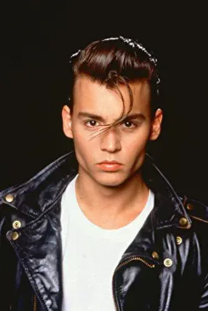 Johnny Depp cool pose in black leather jacket 24X36 Poster Cry Baby