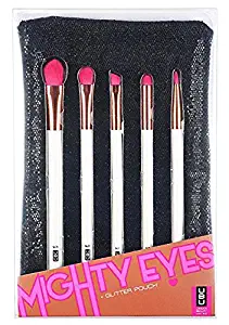 UBU Mightly Eyes 5 pc. Brush Set w/ Glitter Pouch