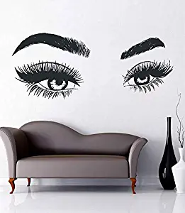 Melissalove Beauty Salon Quote Wall Decal Stickers Make Up Store Home Decoration Murals (LC559 Black)