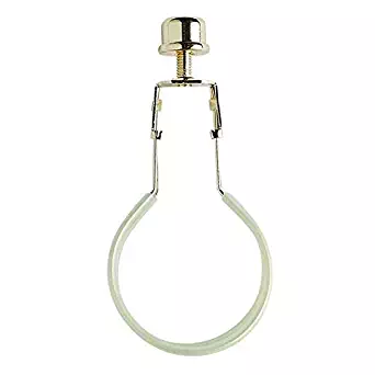 Clip On Lampshade Adapter - Includes Finial and Lampshade Levellers to Keep Lamp Shade in Place - Light Bulb Clip Adapter for Lamp Shade