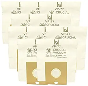 Crucial Vacuum Replacement Vacuum Bags Compatible with Bissell DigiPro Vacuums Bag Part - Fits VP-77 Power Partner and Canister Model 6900, 67E2, 6594, 6594F - for Parts 32115 - Bulk (10 Pack)