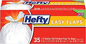 Hefty Easy Flaps Trash/Garbage Bags (Tall Kitchen, 13 Gallon, 35 Count)