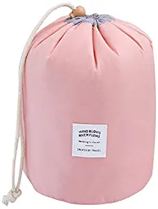 Tancendes Waterproof Travel, Makeup, Cosmetic Bag, Travel Kit Organizer, Bathroom Storage Cosmetic Bag Carry Case, Toiletry Bag, Pink