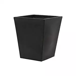 Tusco CT22BK Cosmo Square Planter, Black, 22-Inch