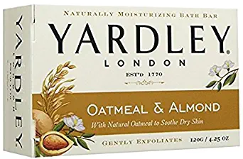 Yardley London Oatmeal and Almond Naturally Moisturizing Bath Bar, 4.25 oz. (Pack of 6)