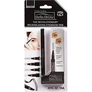 BELLA BROW By Dream Look, Microblading Eyebrow Pen with Precision Applicator (Single Pack - Ash Black) – As Seen On TV, Natural Looking, Smudge Proof, Waterproof, Long Lasting