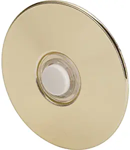 Newhouse Hardware BR5W Unlighted Doorbell Button, 1-Pack, Brass