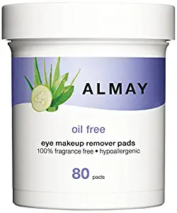 Almay Oil Free Eye Makeup Remover Pads, 80 Pads