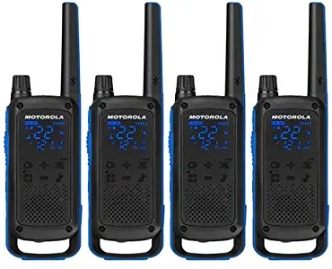 Motorola T800 Talkabout Two-Way Radios - Black/Blue (4 Pack)