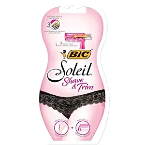 Bic Soleil Shave & Trim, 3 Disposable Razors Plus 1 Bikini Trimmer, 1-pack