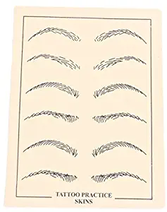 Microblading Practice Skin - Yuelong 3PCS Tattoo Practice Skin for Eyebrow, Permanent Makeup Eyebrows Skin, Realistic Double-Sided Tattoo Skin Practice for Tattoo Supplies,Microblading Supplies