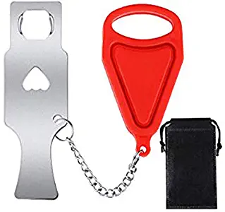 Portable Security Door Lock and Safety Door Stopper Alarm Kit for Hotel Travel and Home Defense