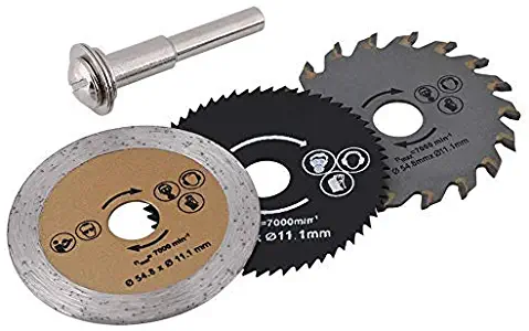 Circular Saw Blade Set 3pcs 54.8mm HSS Mini Wood Circular Saw Blade Cutting Blade Rotary Tool+Mandrel