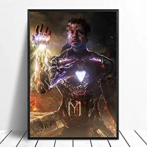 Avengers Endgame Iron Man Thanos Infinity Gauntlet Movie Poster Home Decor Wall Decor Wall Art Canvas Print