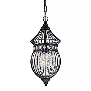 Black Chandeliers Crystal Chandelier Lighting Farmhouse Lighting Fixtures 1 Light 17045