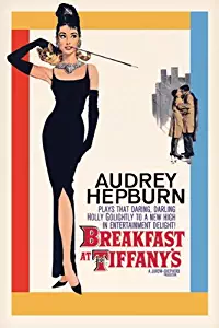 Pyramid America Audrey Hepburn-Breakfast at Tiffany's One Sheet, Movie Poster Print, 24 by 36-Inch