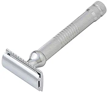 Pearl Shaving close comb Double Edge Safety Razor close comb (CHROME) Long Handle, 5 blades