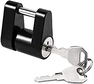 Open Road Brands Black Trailer Hitch Coupler Lock, Dia 1/4 Inch, 3/4 Inch Span for Tow Boat RV Truck Car's Coupler