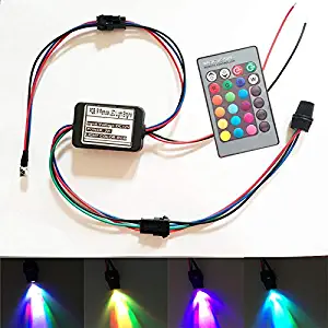 Mini IIIuminator Car Use 12V LED Light Source 24Key IR Remote for PMMA Plastic Optic Fiber Side Glow Cable (RGB)