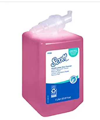 Scott Essential (formerly Kleenex) Gentle Lotion Skin Cleanser (91556), Floral, Pink, 1.0 L, 6 Packages / Case - Same Kleenex quality, now Scott branded