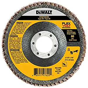 DEWALT DWAFV84580 FLEXVOLT T29 80G Flap Disc, 4-1/2" x 7/8"